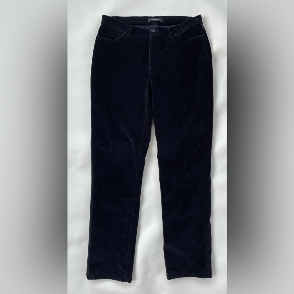 Lafayette 148 New York Women’s Black Blue Velvet Pants Size 8